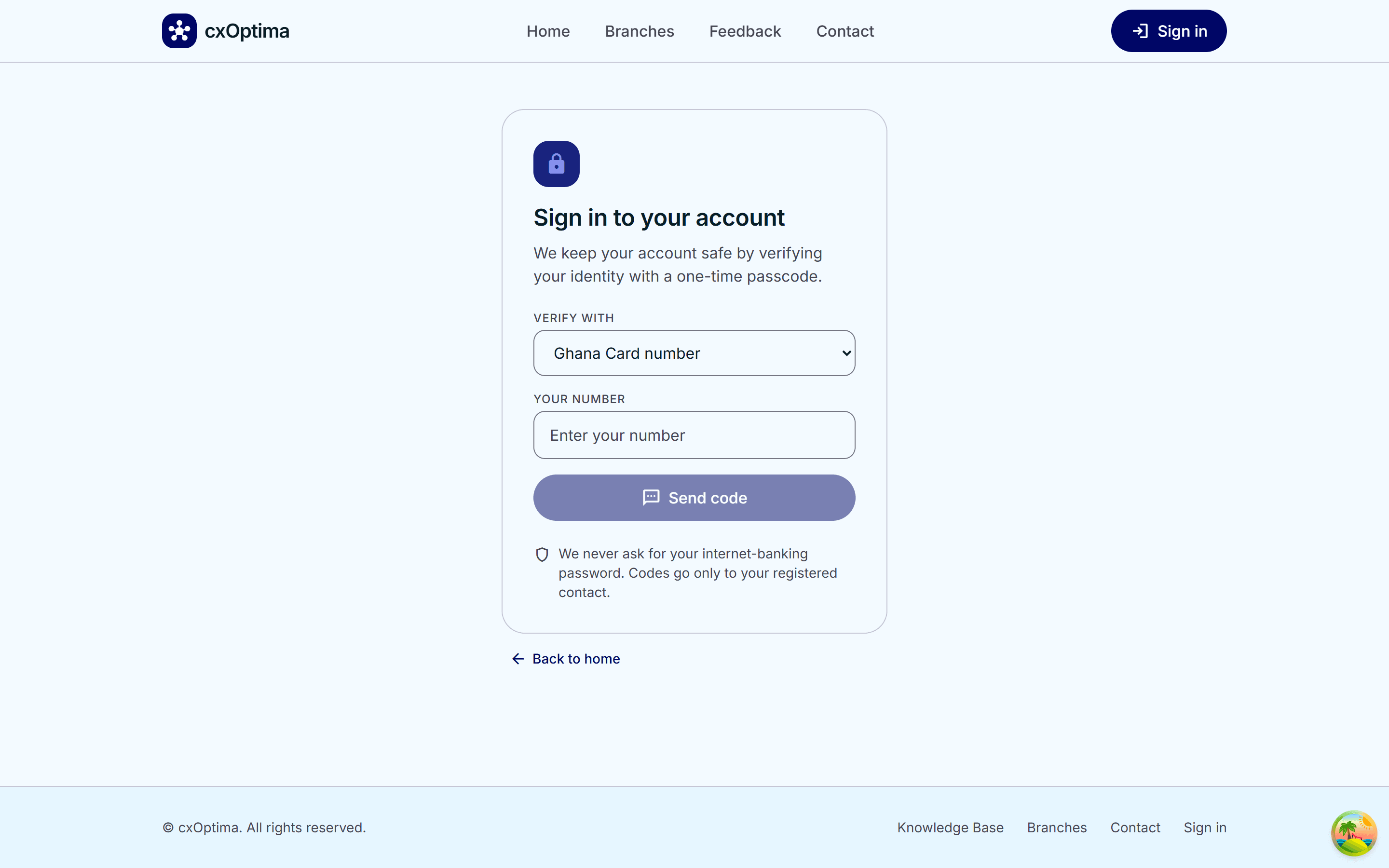 cxOptima portal AI assistant